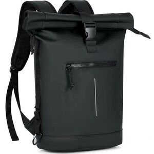 NWT Lekeinchi Backpack, Roll Top Waterpoof Bag in Black